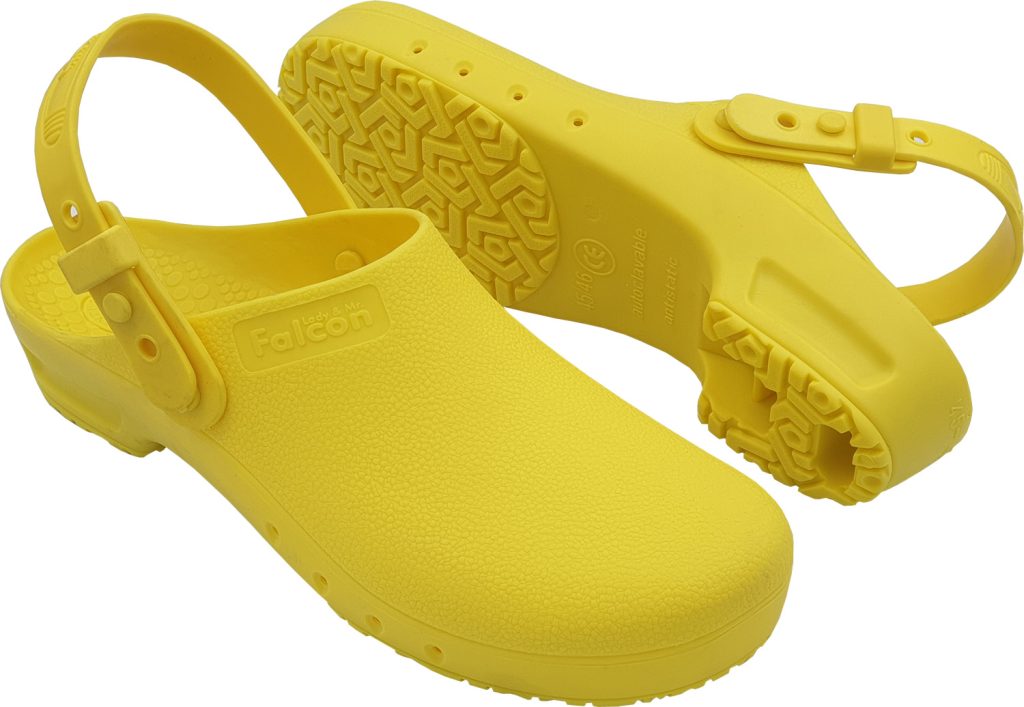 Autoclavable Shoes Yellow With Safety Strap