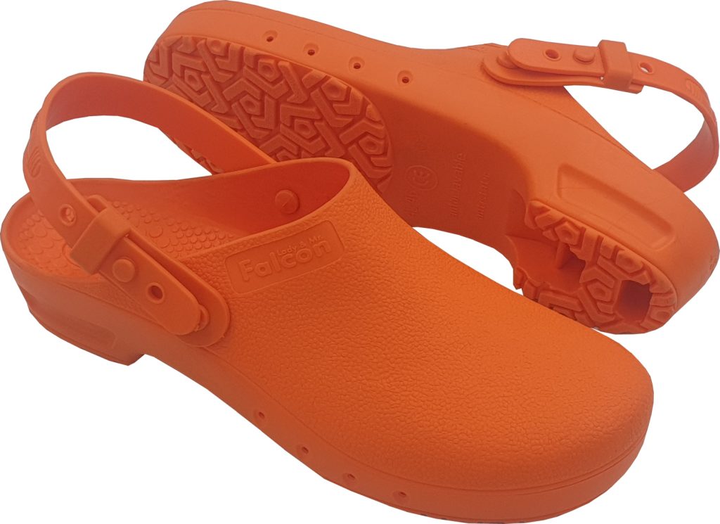 Autoclavable Shoes Orange With Safety Strap