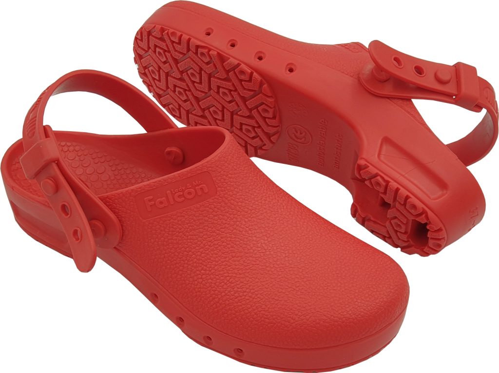 Autoclavable Shoes Red With Safety Strap
