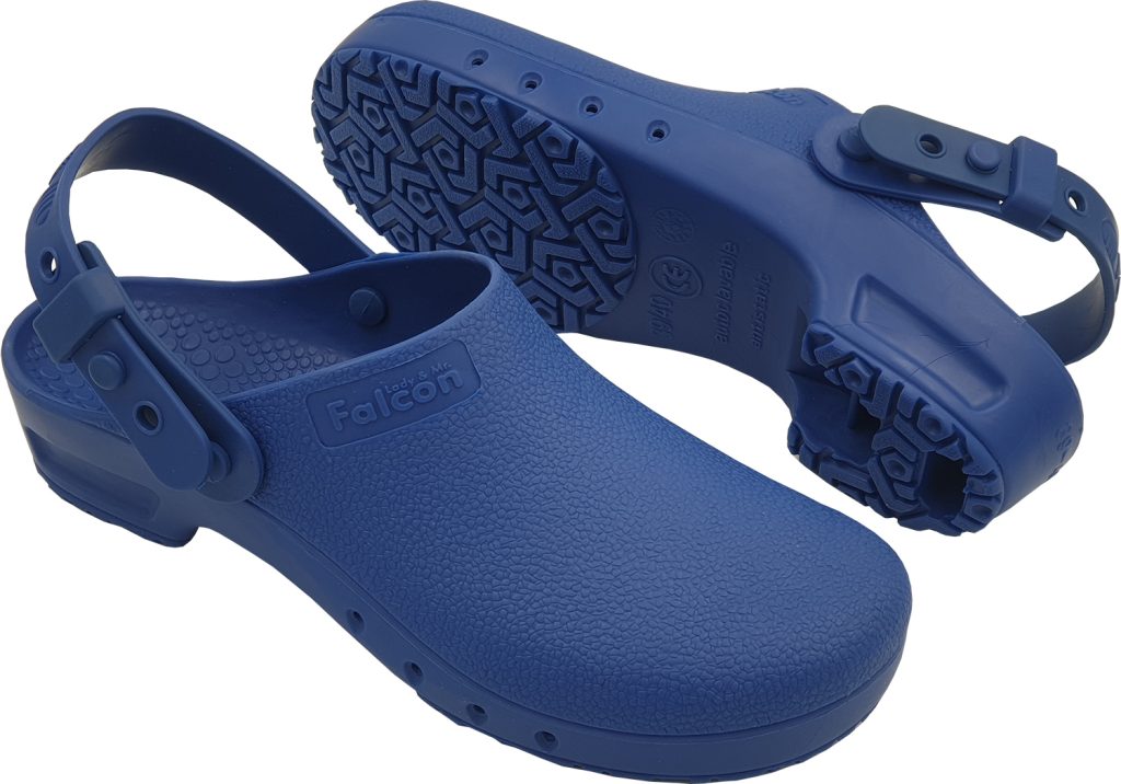 Autoclavable Shoes Saxe Blue With Safety Strap