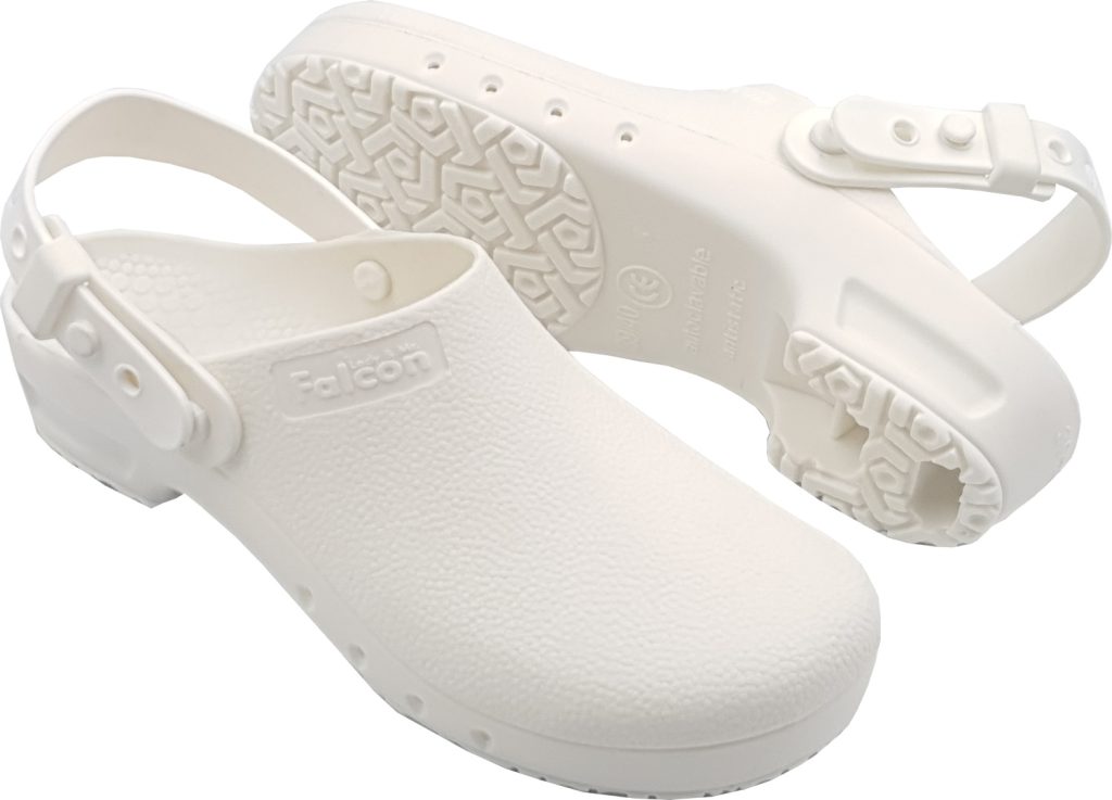 Autoclavable Shoes White With Safety Strap