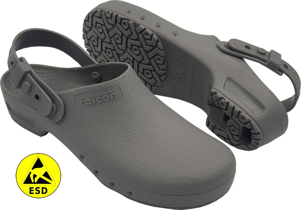 ESD Antistatic Shoes With Strap Grey